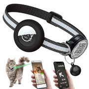 Collier GPS pour chat avec étiquette nominative QR et support AirTag, protection 2 en 1, collier réfléchissant pour chaton, étui AirTag pour chats