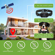 Collier de dressage pour chien 1000 m, GPS électrique, clôture sans fil, IPX7, étanche, électronique, pour chiens de petite, moyenne et grande taille