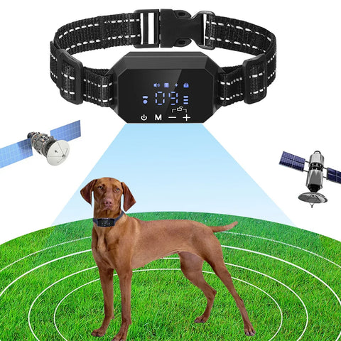 Collier de dressage pour chien 1000 m, GPS électrique, clôture sans fil, IPX7, étanche, électronique, pour chiens de petite, moyenne et grande taille
