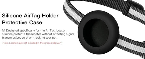 Collier GPS pour chat avec étiquette nominative QR et support AirTag, protection 2 en 1, collier réfléchissant pour chaton, étui AirTag pour chats