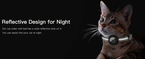 Collier GPS pour chat avec étiquette nominative QR et support AirTag, protection 2 en 1, collier réfléchissant pour chaton, étui AirTag pour chats