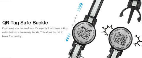 Collier GPS pour chat avec étiquette nominative QR et support AirTag, protection 2 en 1, collier réfléchissant pour chaton, étui AirTag pour chats